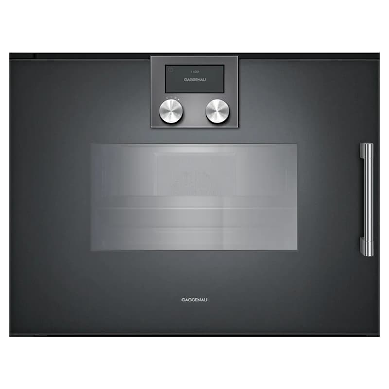 Компактный духовой шкаф-пароварка BSP251101 левый антрацит GAGGENAU