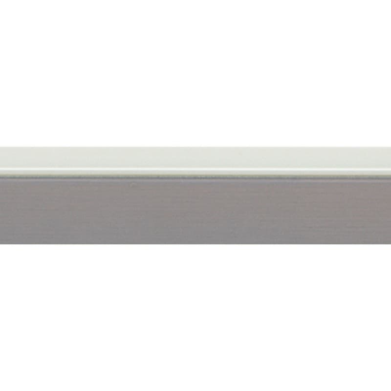 1767E Кромка ПММА Visions V-Nut Белый/Нержавейка 23х1мм (100 м.п.) REHAU
