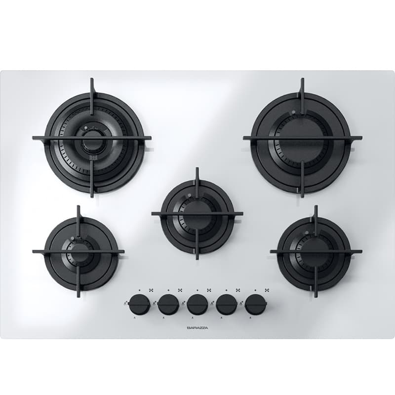 Газовая варочная поверхность MOOD 75см 1PMD70B белое стекло Barazza