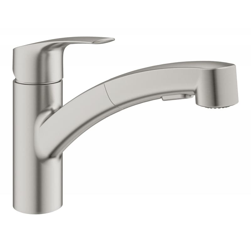 Смеситель Via, супер сталь Grohe (30406DC0)