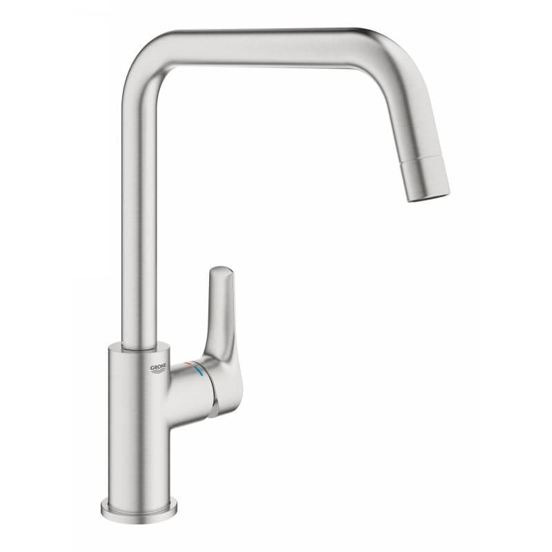 Смеситель Via, супер сталь Grohe (30568DC0)