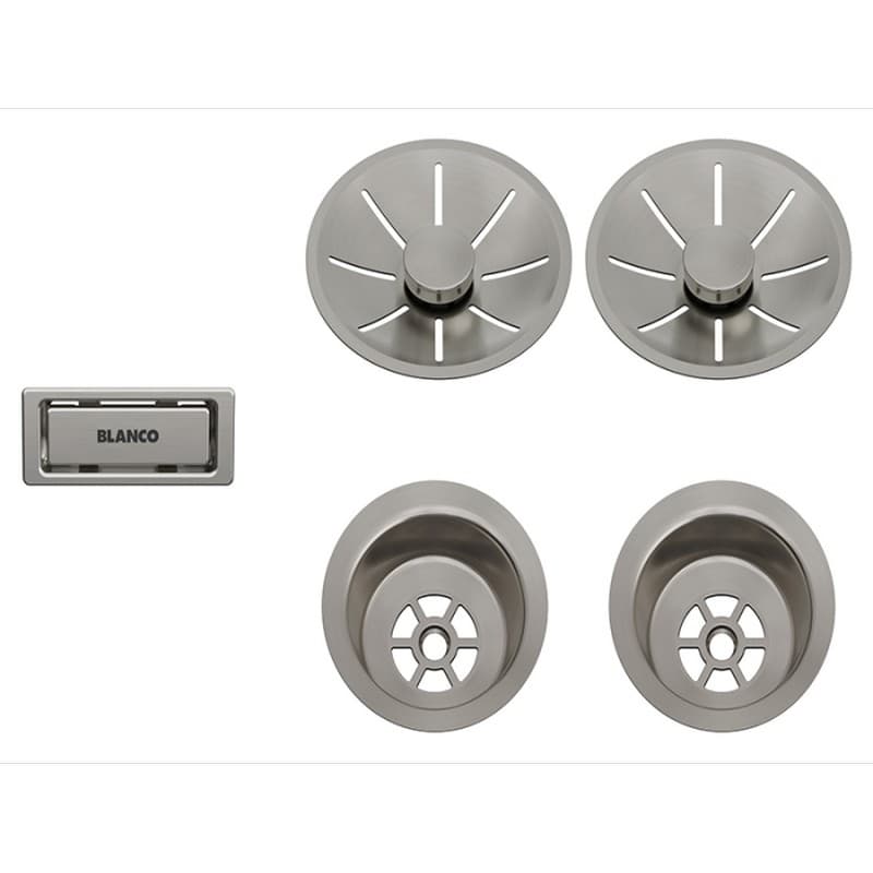 Набір декоративних елементів C-overflow satin platinuml (дві чаші) BLANCO (207410)