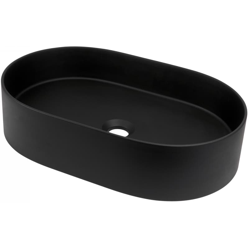 Раковина Silia, граніт, овальна, без крила, 350х550х105мм, чорний матовий Deante (CQS_NU6S)