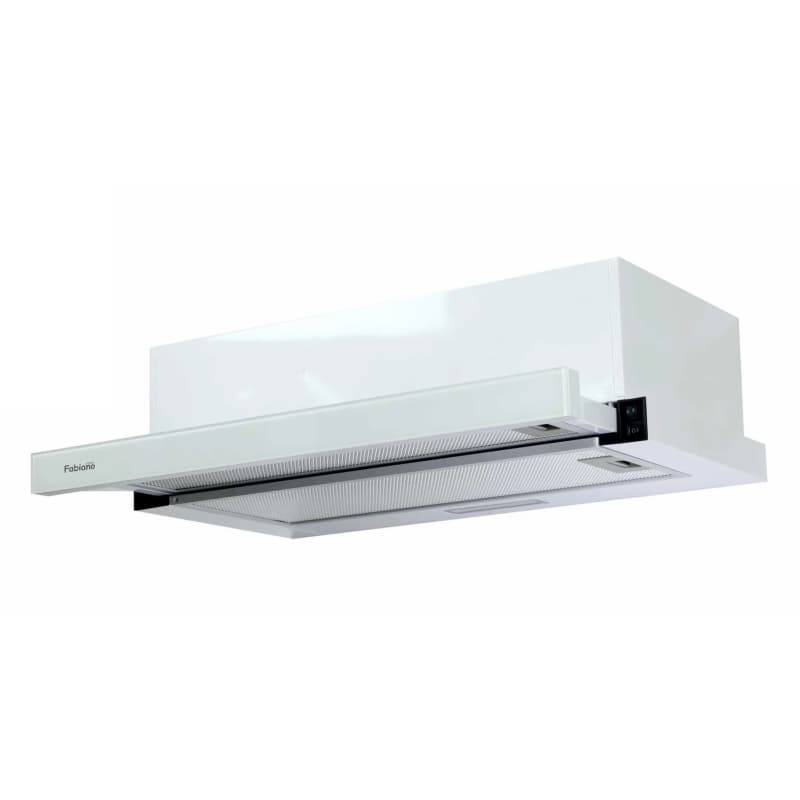 Вытяжка телескопическая белая SlimLine 60 White Glass Fabiano