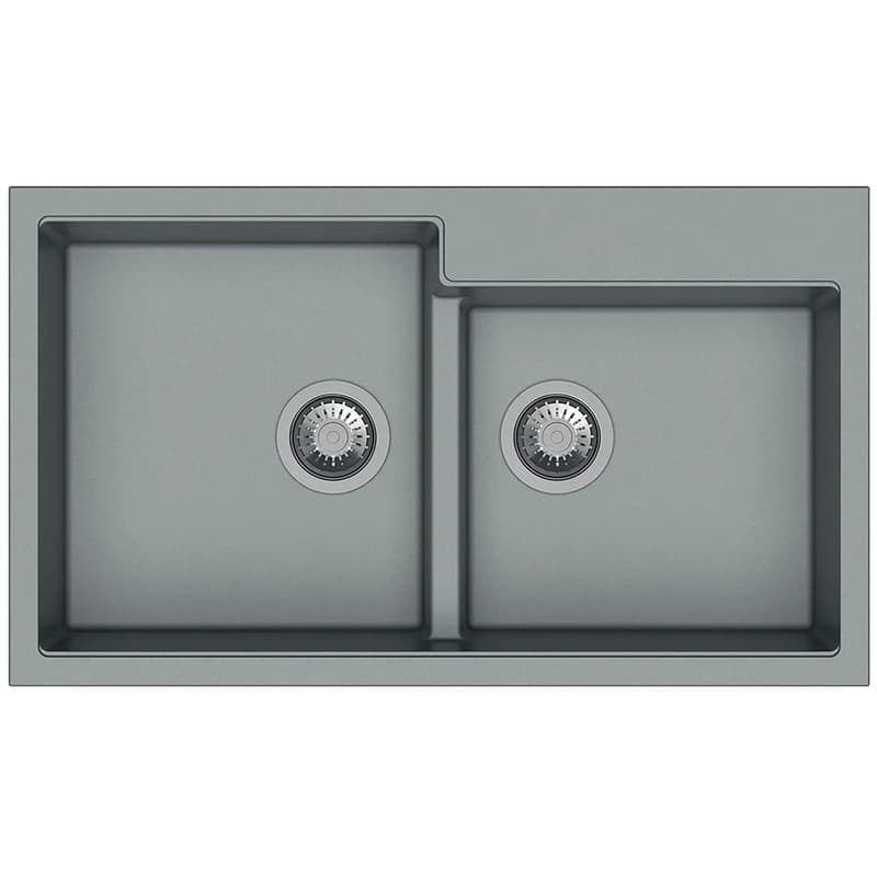 Мийка граніт Navio 86x50x20 Grey Metallic Fabiano