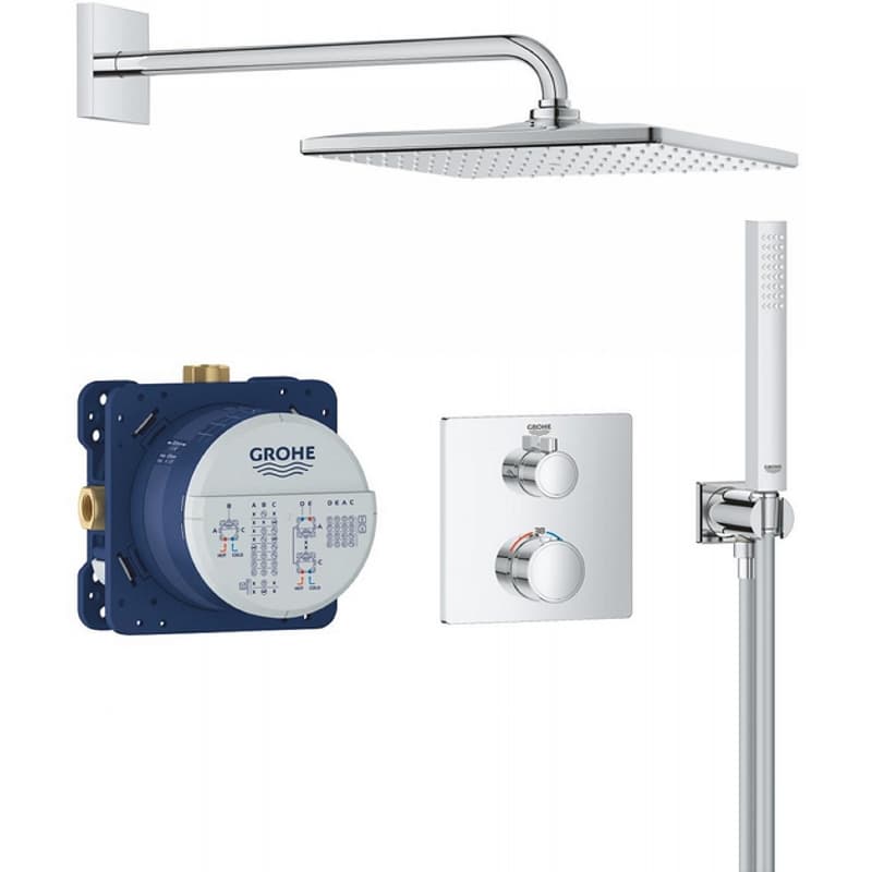 Душевая система скрытого монтажа Grohtherm, хром Grohe (34870000)