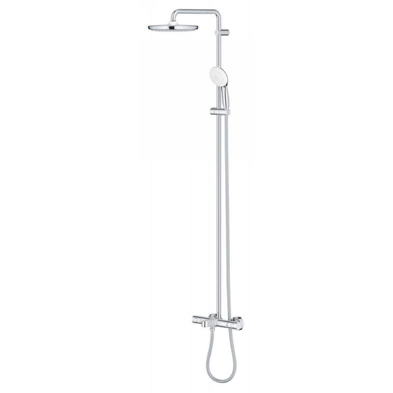 Душевая система с термостатом Tempesta 250 shower system THM bath 9,5l, хром Grohe (26672001)