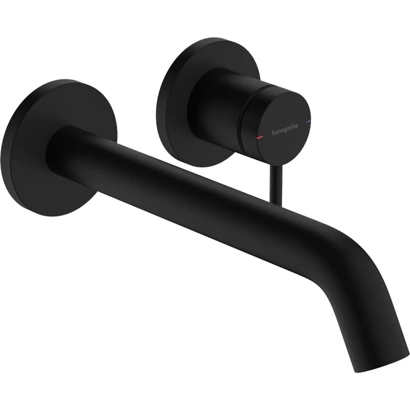 Смеситель для умывальника со стены Tecturis S 225 Matt Black Hansgrohe (73351670)