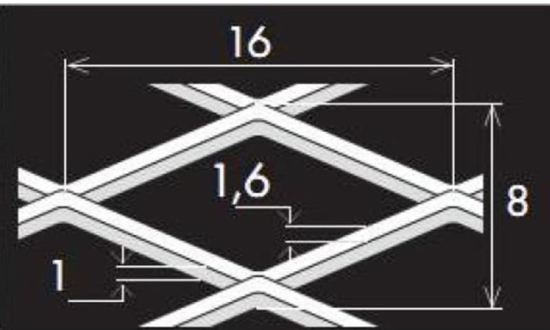 Просечно-вытяжной лист 16/8x1,6x1