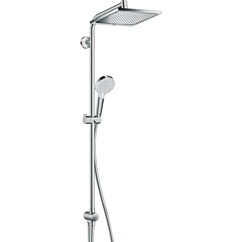 Душова система Crometta E Showerpipe 240 1jet EcoSmart Reno 9 л/хв Chrome Hansgrohe (27289000)