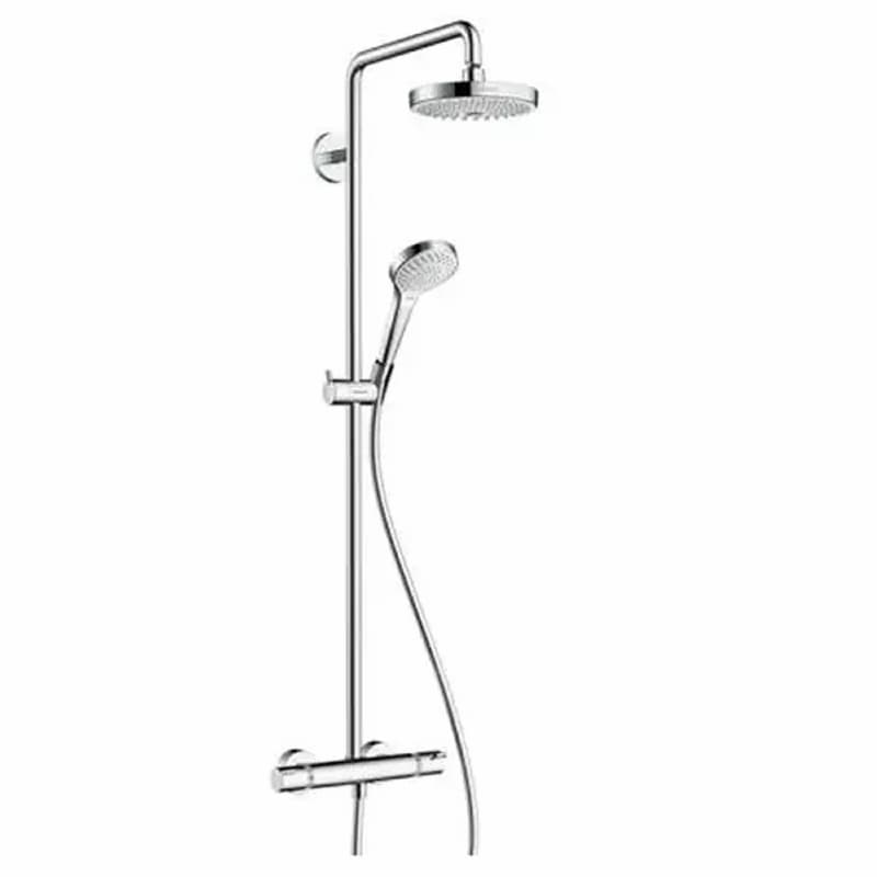 Душова система Croma Select S 180 2jet Showerpipe з термостатом  Chrome/White Hansgrohe (27253400)