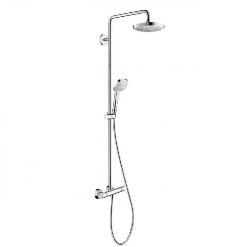 Душова система Croma Select E 180 2jet Showerpipe EcoSmart Chrome/White Hansgrohe (27257400)