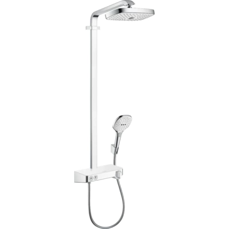 Душова система Raindance Select E Showerpipe 300 2jet EcoSmart White/Chrome Hansgrohe (27283400)