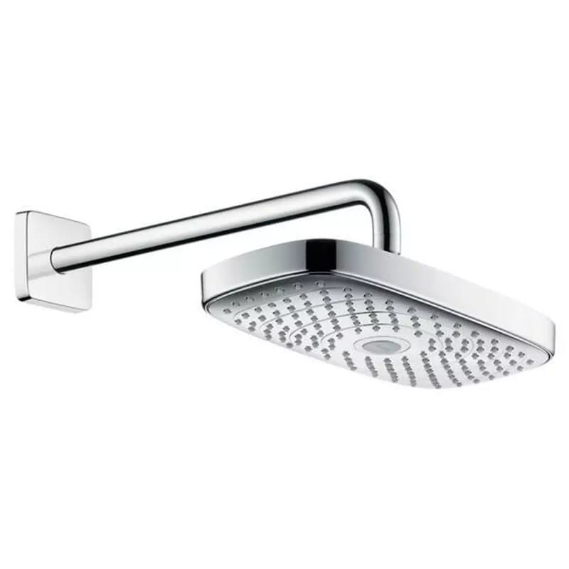 Верхний душ Hansgrohe Select Е 300 2jet с держателем White/Chrome Hansgrohe (27385400)