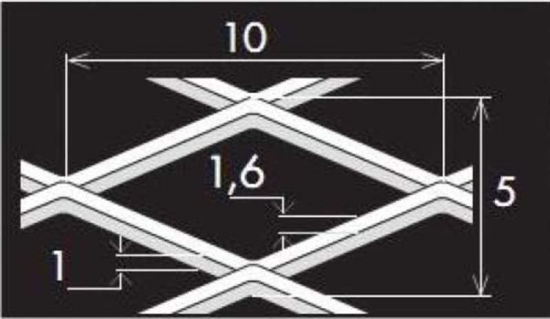 Просічно-витяжний лист 10/5x1,6x1