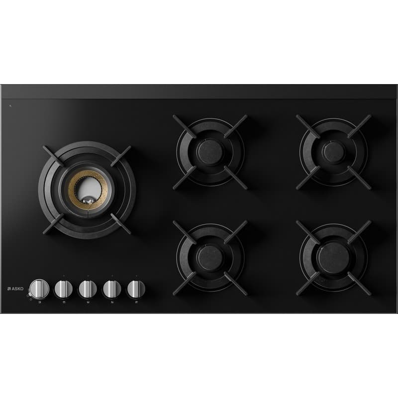 Газовая варочная поверхность HG8953BGB1 черное стекло Asko