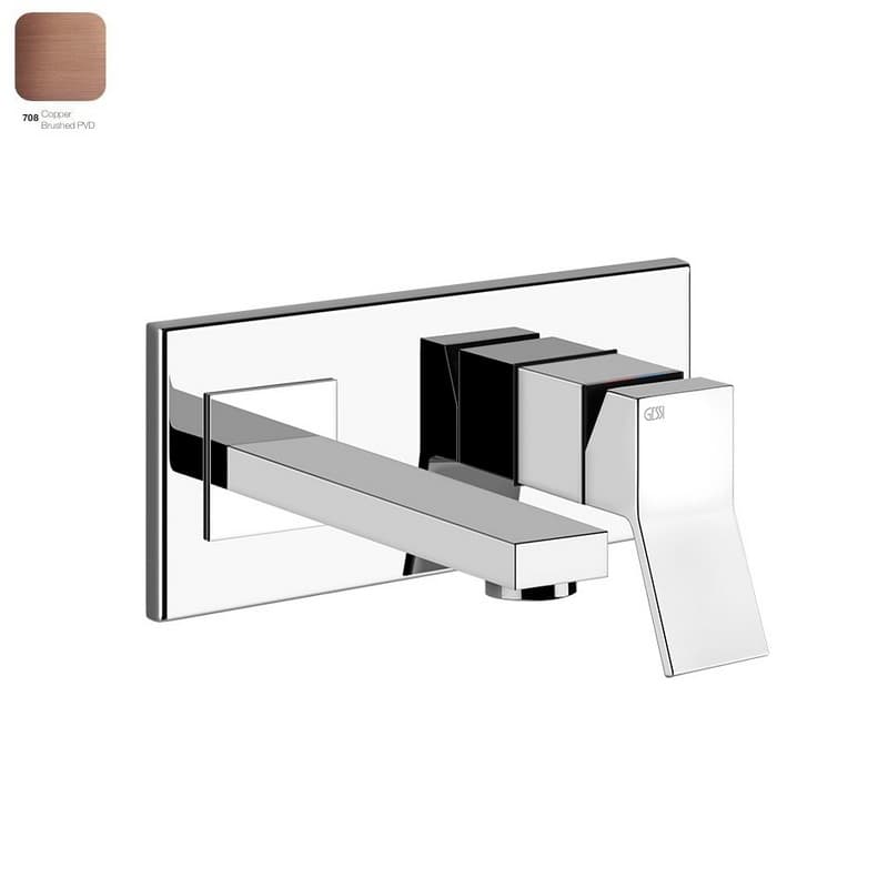 Змішувач для умивальника Gessi Rettangolo K короткий вилив Copper Brushed PVD (53089708) Gessi