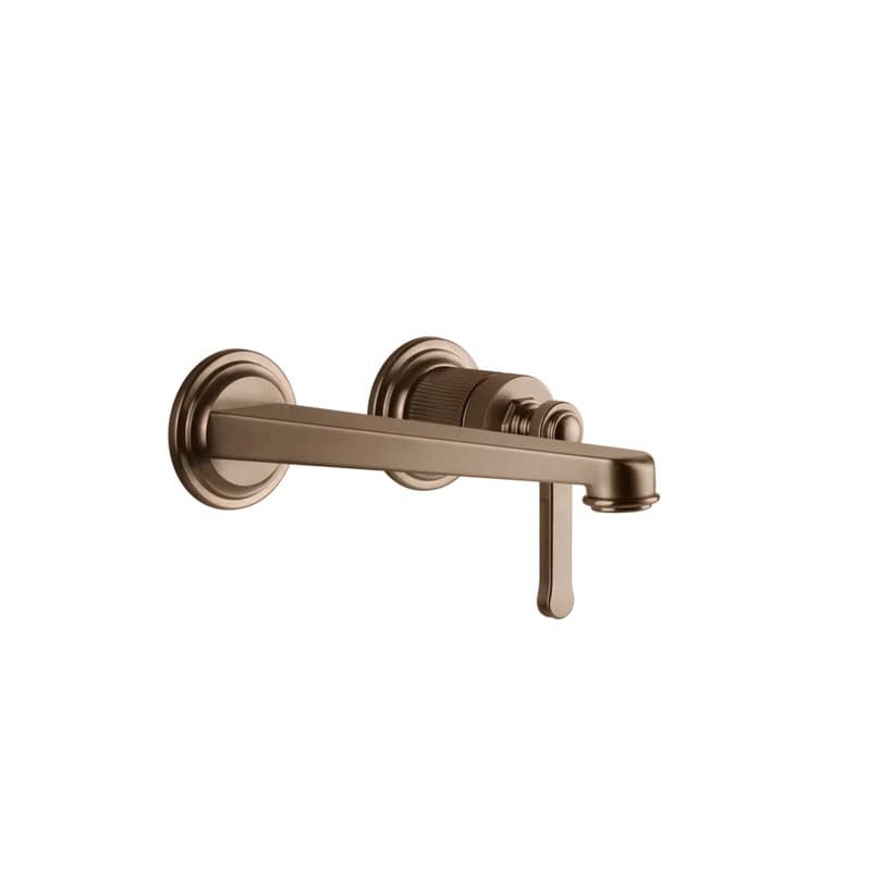 Настінний змішувач для умивальника Gessi Venti 20, сер. вилив Copper Bruched PVD (65089708) Gessi