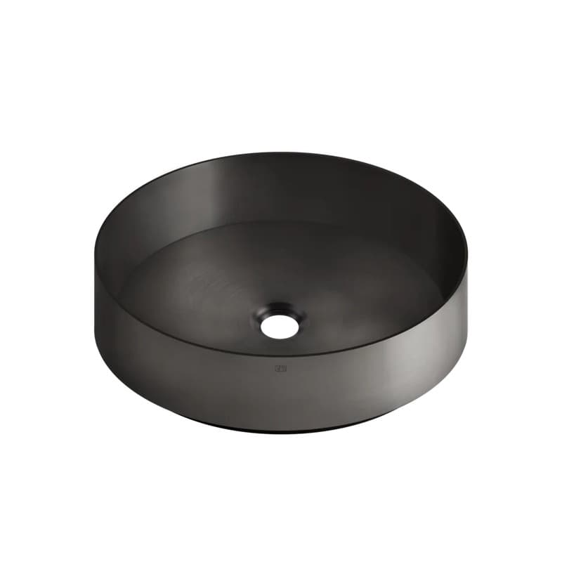 Умывальник Inciso накладной на столешницу, 40 см Black Metal Bruched PVD (54601707) Gessi