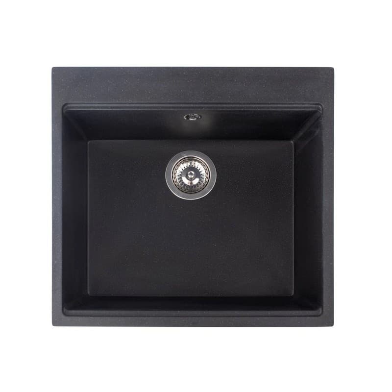 Кухонна мийка LAGOON 540 black shine mirastone Miraggio