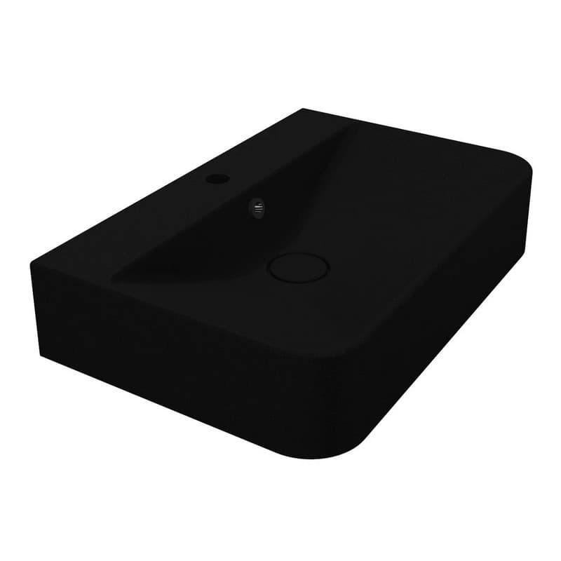 Умивальник CHAMONIX MIRASTONE black shine mirastone Miraggio