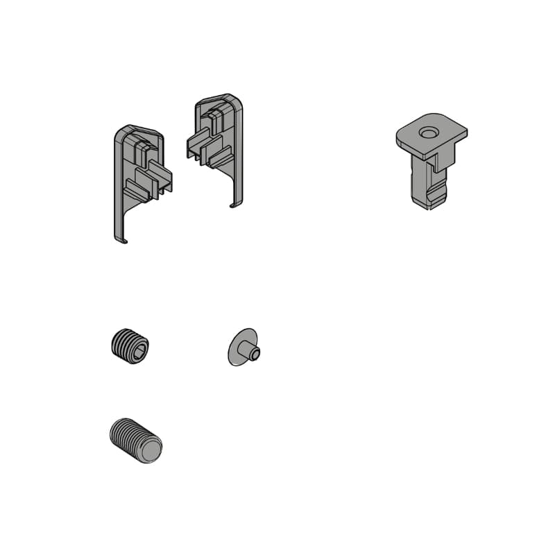 FurnSpin CADRO Hybrid Horizontal, комплект без профилей, белый матовый (9360739) Hettich