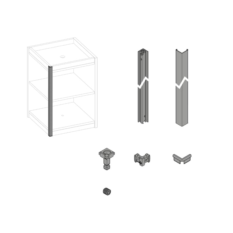 FurnSpin CADRO Hybrid Vertical комплект, черный матовый (9360945) Hettich