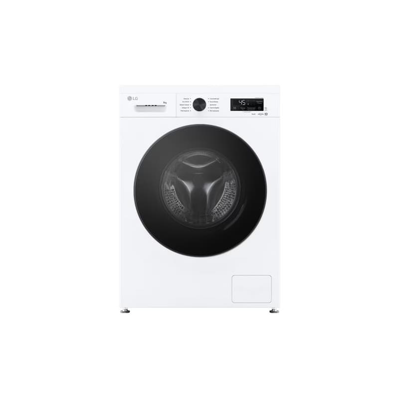 Пральна машина F4Y2VSGWE 9кг, 1400, A, 55см, пара, інвертор, білий, LG