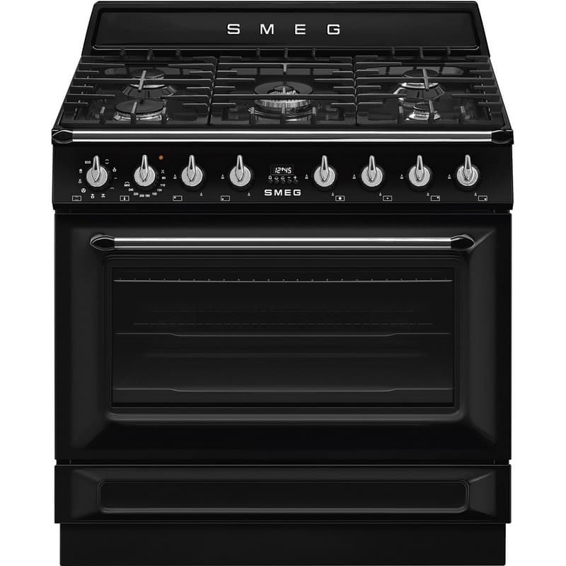 Варильний центр TR90GMBL 90 см чорний Smeg (VICTORIA)