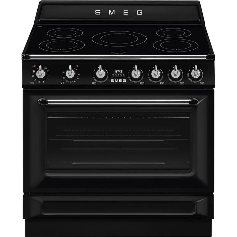 Варильний центр TR90IPBL 90 см чорний Smeg (VICTORIA)