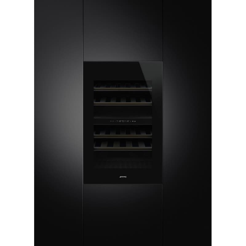 Вбудована винна шафа CVI040BE1 40 пляшок, 88 см, петлі змінні Smeg (UNIVERSAL)