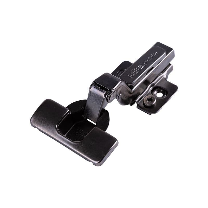 Завіса Clip-On, 105°, внутрішня, без пружини, чорний матовий, 3D, Muller Profi Line