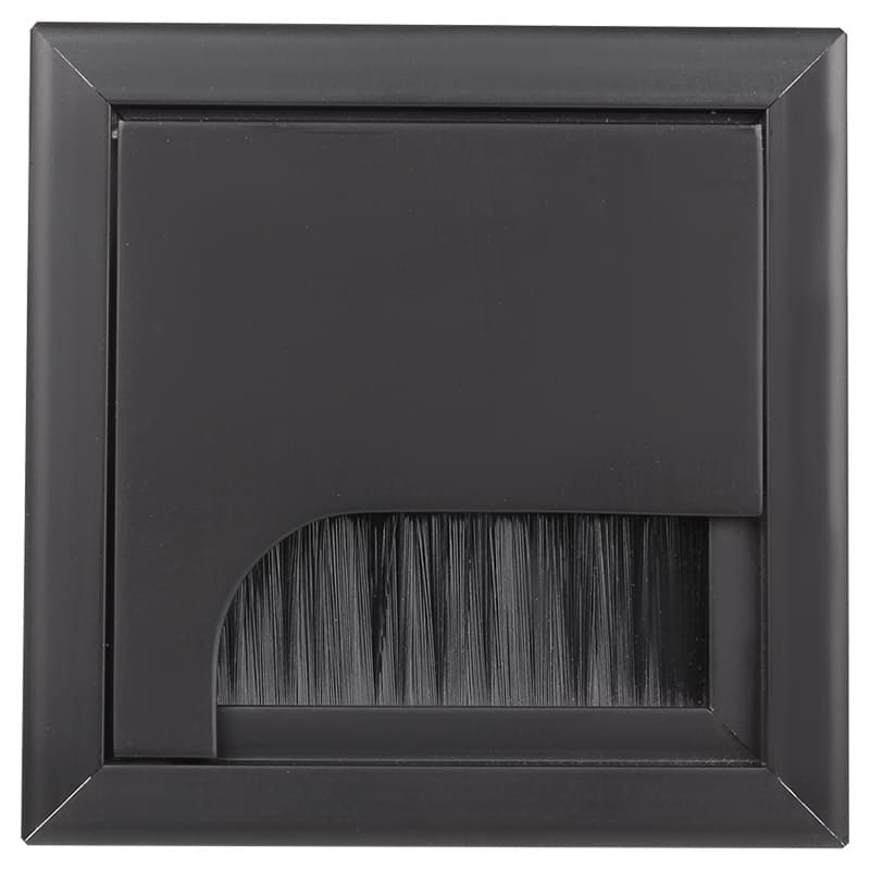 Заглушка для проводов "RUMBA", 80X80X24мм, алюминий , черный, Siso