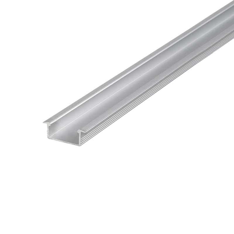 Профіль для LED-стрічки, ВРІЗНИЙ, L = 2m, алюміній, анодоване срібло