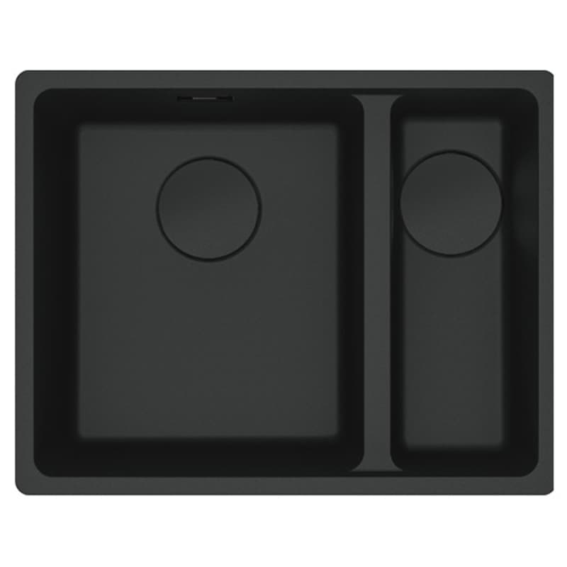 Мийка з сифоном граніт MRG 160 Black Edition чорний матовий (мпс) Franke (125.0699.229)