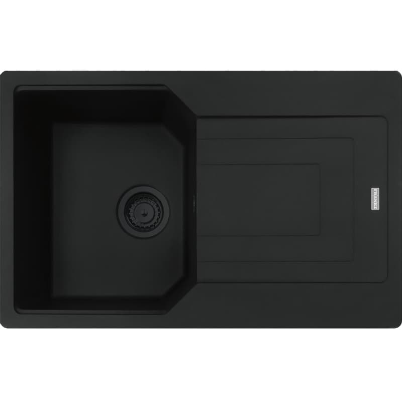 Мойка с сифоном гранит UBG 611-78 Black Edition черный матовый Franke (114.0699.234)