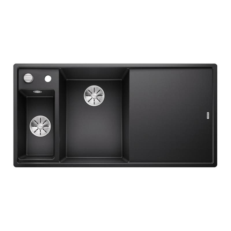 Мойка AXIA III 6 S SILGRANIT (мпс./врезная) черный, столик с ясеня (чаша слева) BLANCO (525849)