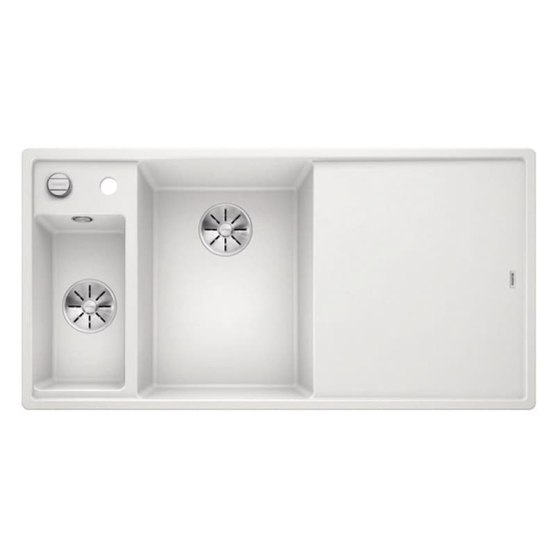 Мойка AXIA III 6 S SILGRANIT (мпс./врезная) белый, столик с ясеня (чаша слева) BLANCO (524647)