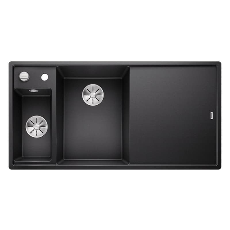 Мойка AXIA III 6 S SILGRANIT (мпс./врезная) черная доска стекло (чаша слева) BLANCO (525848)