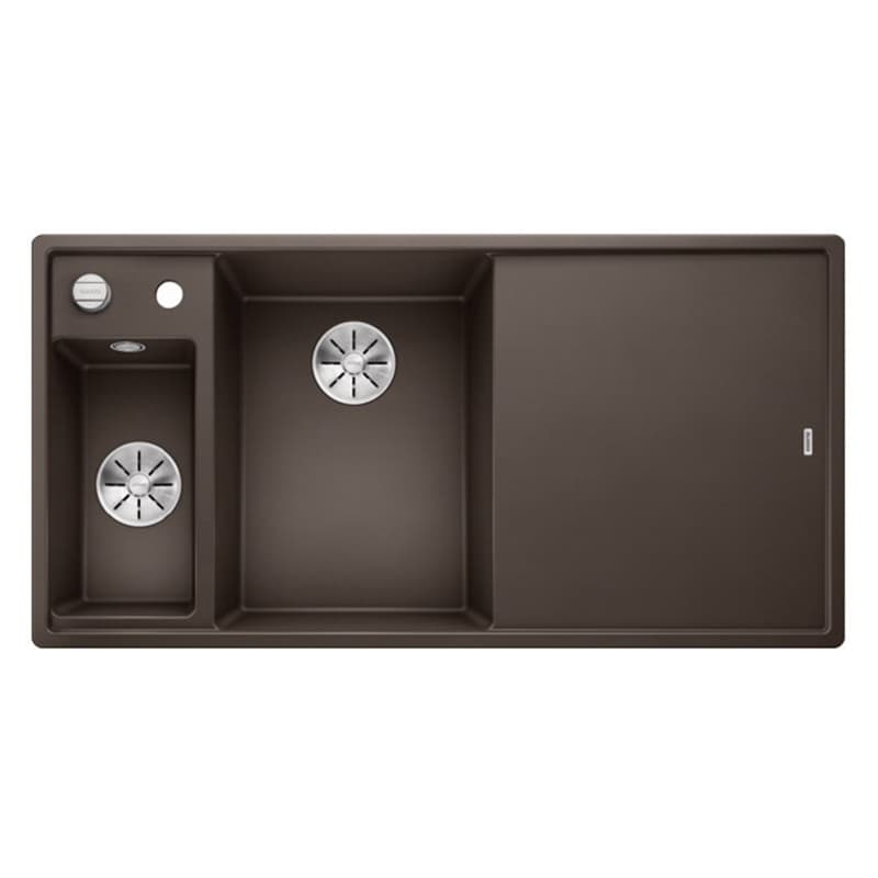 Мойка AXIA III 6 S SILGRANIT (мпс./врезная) кофе доска стекло (чаша слева) BLANCO (524662)
