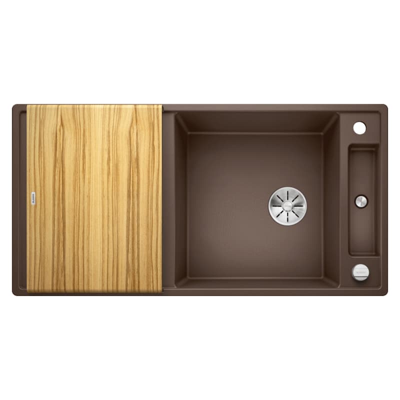 Мойка AXIA III XL 6 S SILGRANIT (мпс./врезная) кофе, столик для обработки ясень BLANCO (523509)