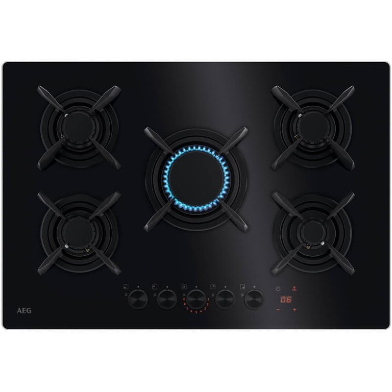 Газова поверхня HKB75453NB Hob2Hood AEG Газова поверхня HKB75453NB Hob2Hood AEG
