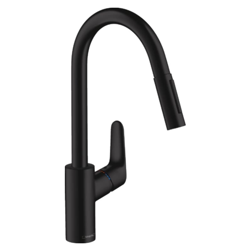 Смеситель для кухни Focus M41 KM240 (в/ш) черный матовый Hansgrohe (31815670) Смеситель для кухни Focus M41 KM240 (в/ш) черный матовый Hansgrohe (31815670)