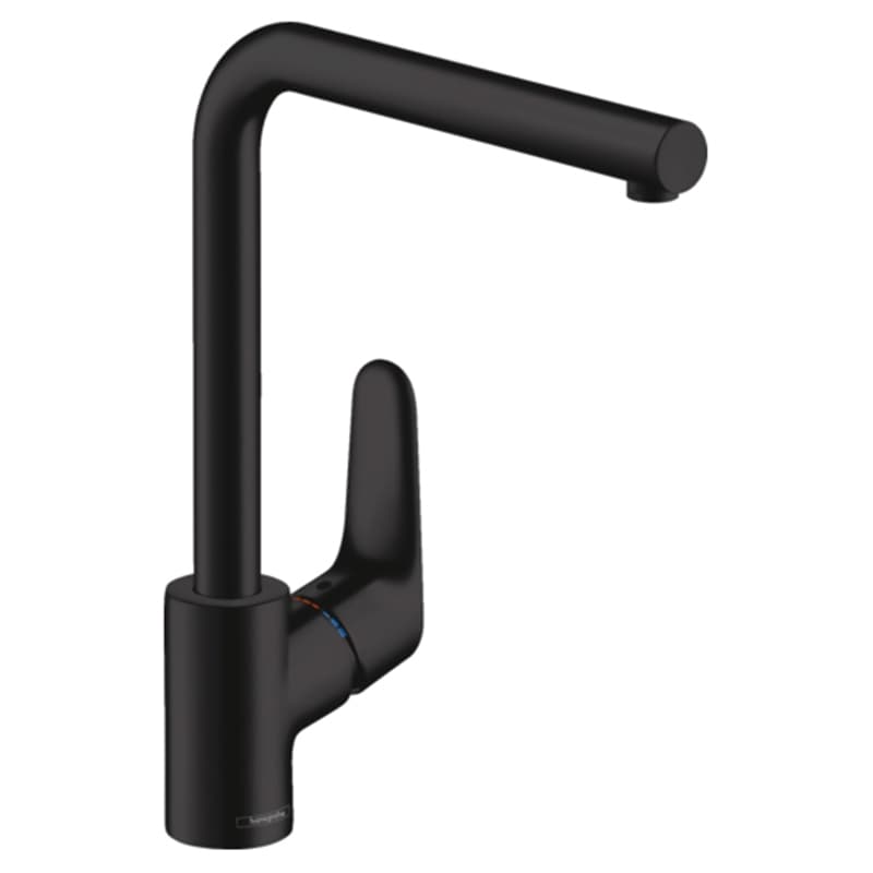 Смеситель для кухни Focus KM280 черный матовый Hansgrohe (31817670)
