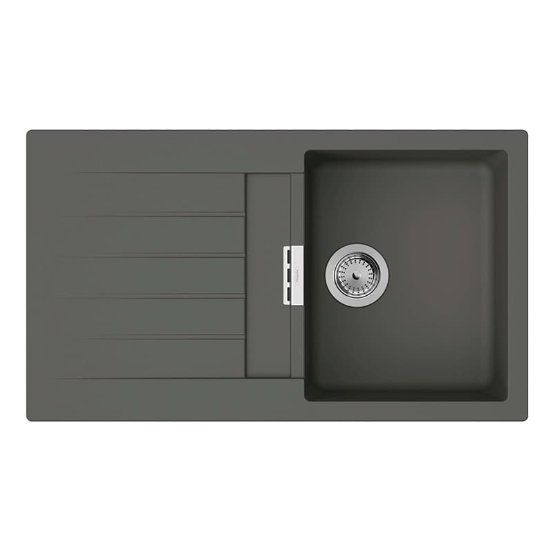 Мойка кухонная гранит S52 с крылом врезная, серый камень Hansgrohe (43356290) Мойка кухонная гранит S52 с крылом врезная, серый камень Hansgrohe (43356290)