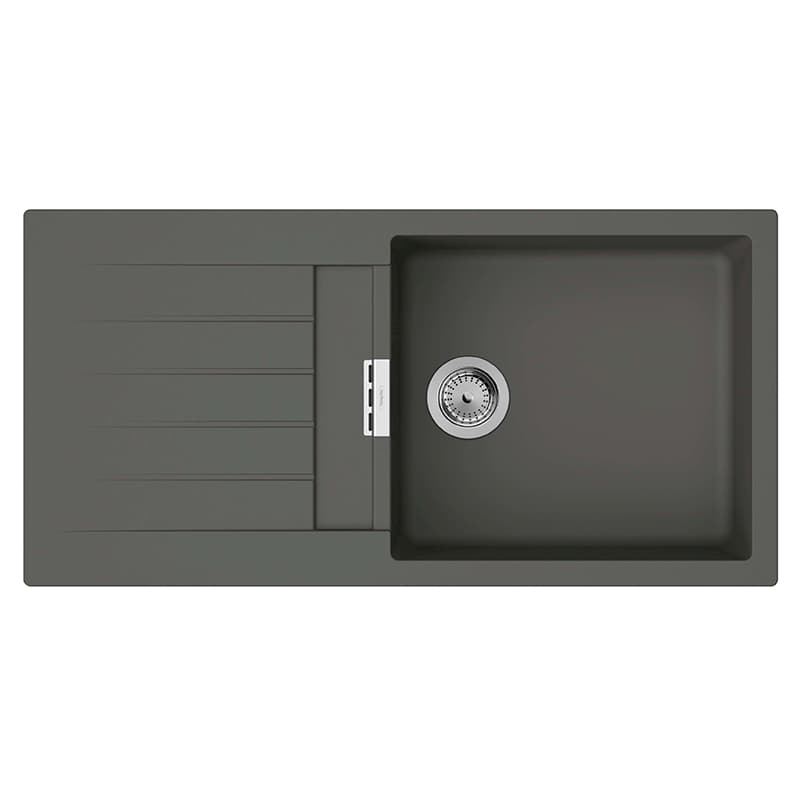 Мойка кухонная гранит S52 с крылом врезная, серый камень Hansgrohe (43358290) Мойка кухонная гранит S52 с крылом врезная, серый камень Hansgrohe (43358290)