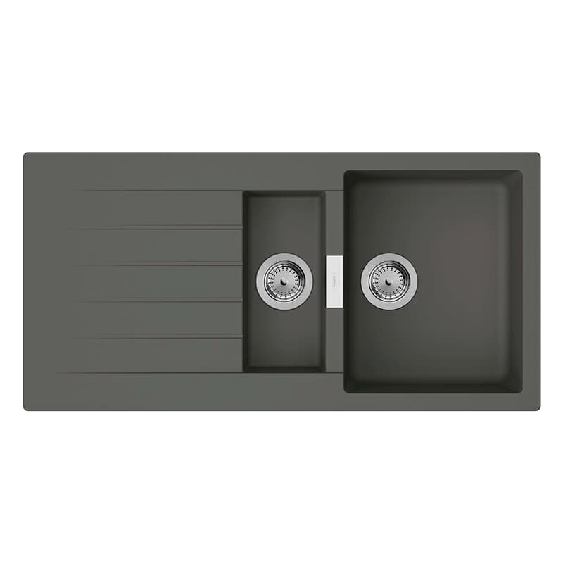 Мойка кухонная гранит S52 с крылом врезная, серый камень Hansgrohe (43357290) Мойка кухонная гранит S52 с крылом врезная, серый камень Hansgrohe (43357290)
