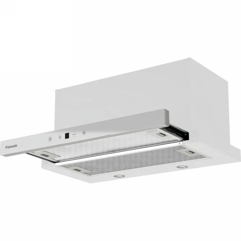 Вытяжка телескопическая Smart 60 Lux White Glass Fabiano Вытяжка телескопическая Smart 60 Lux White Glass Fabiano