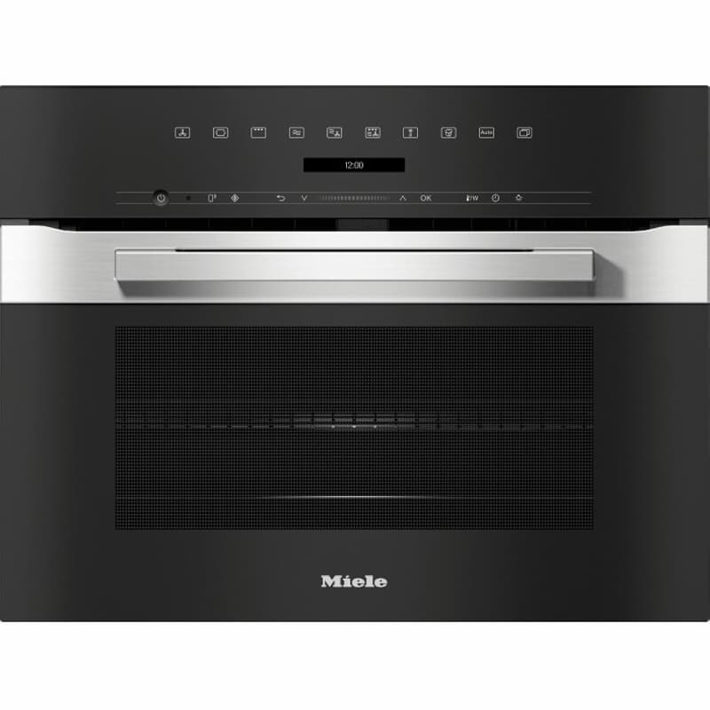 Компактный духовой шкаф из СВЧ H 7240 BM Clean steel Miele Компактный духовой шкаф из СВЧ H 7240 BM Clean steel Miele