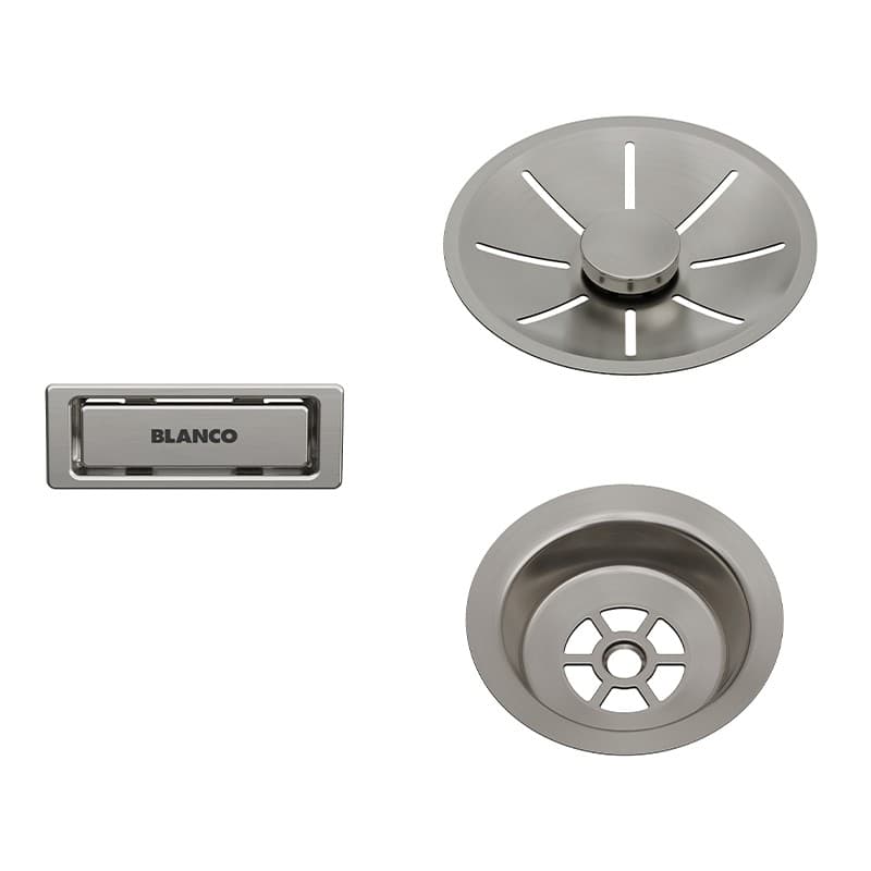 Відвідна арматура InFino для однієї чаші з клапаном-автоматом satin platinum BLANCO (207435)
